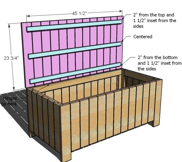 Building Storage Bench
 wood plans toy organizer
