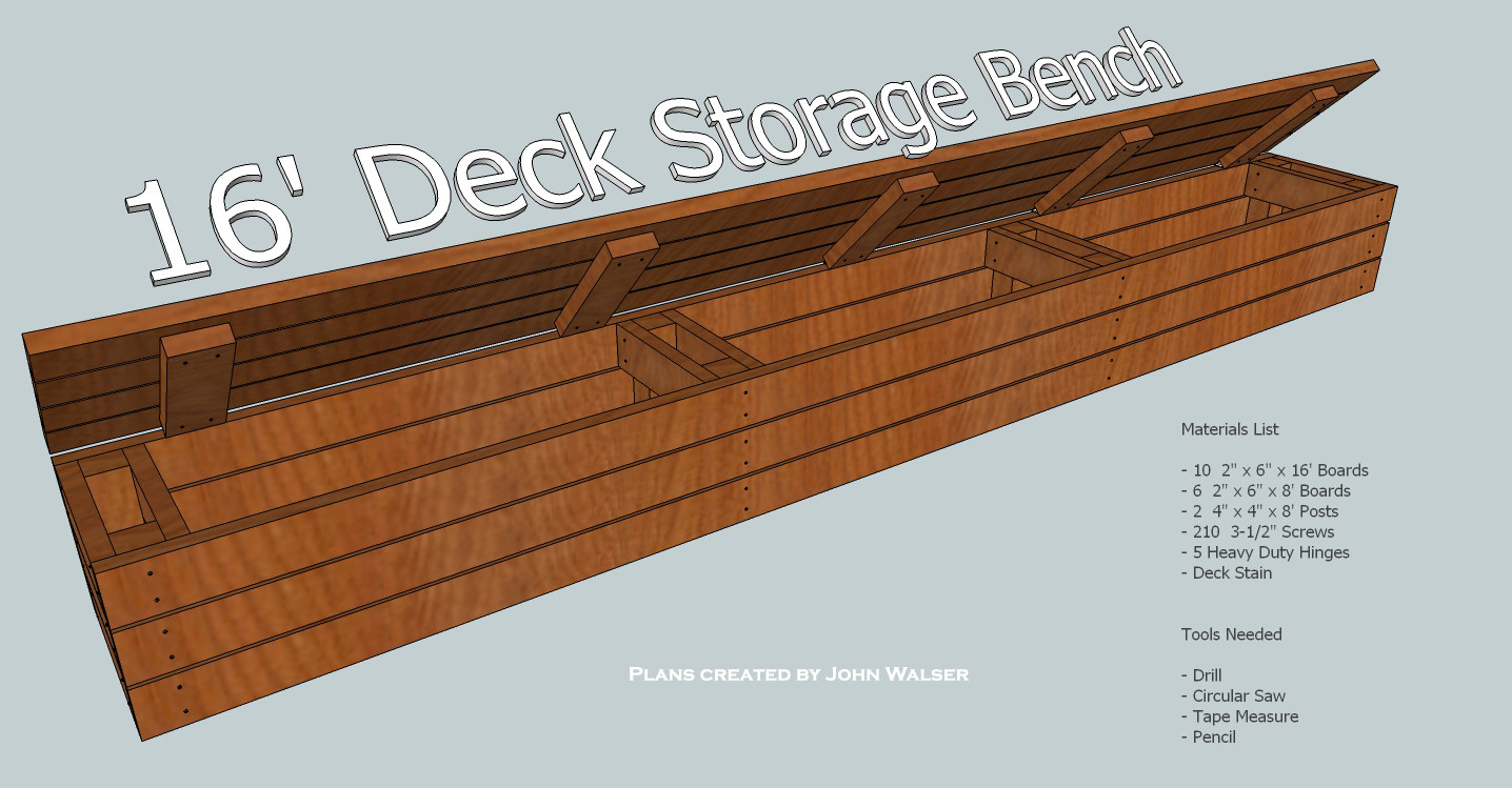 Building Storage Bench
 How to Build a Deck Storage Bench