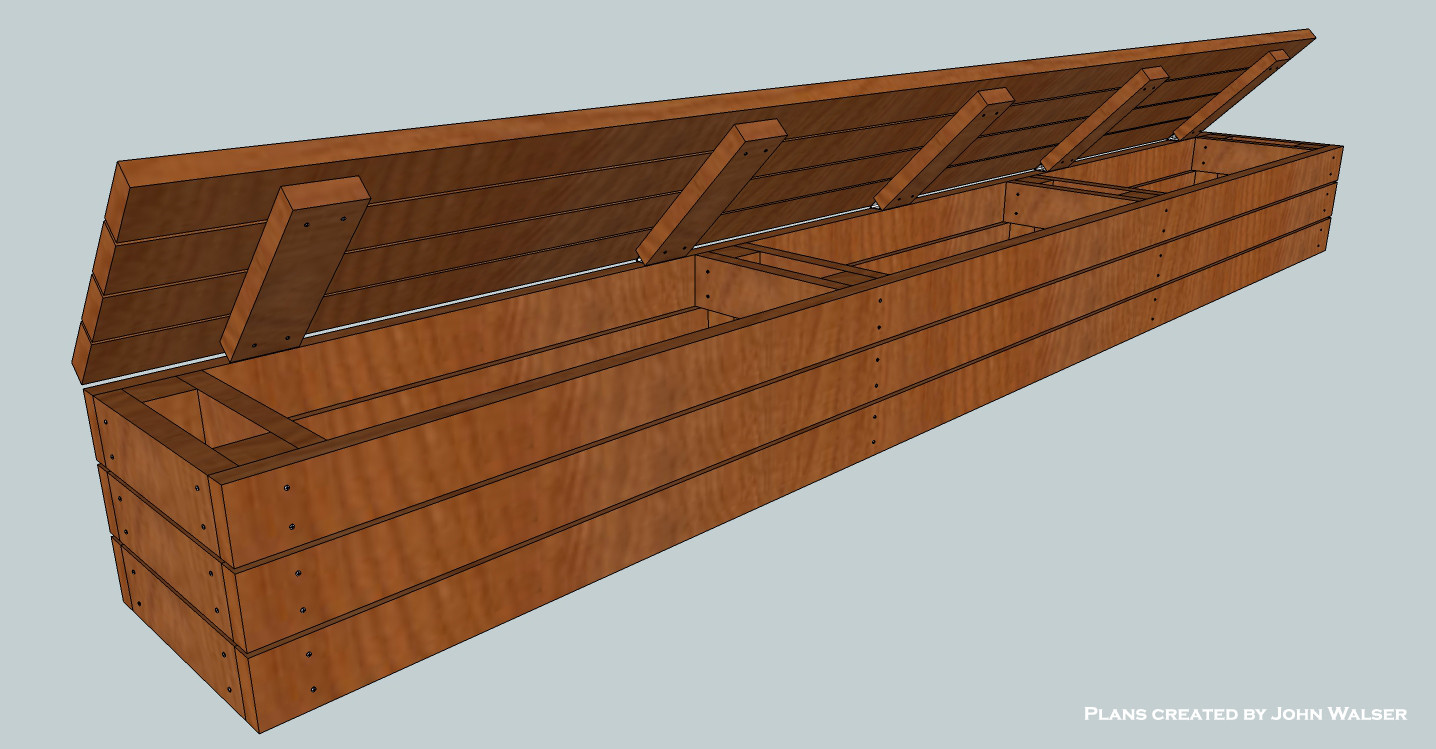 Building Storage Bench
 Woodwork Deck Bench Storage Build PDF Plans
