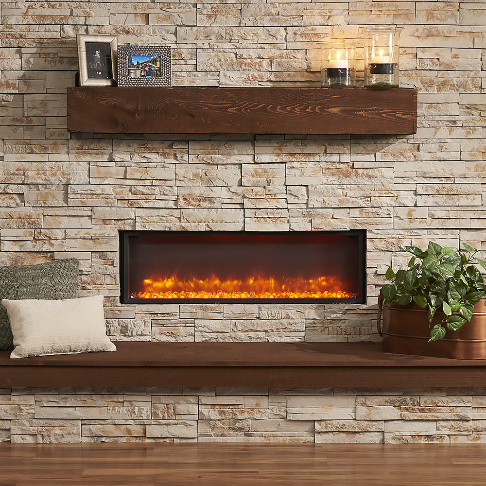 Built In Electric Fireplace
 GreatCo 44" Linear Built In Electric Fireplace