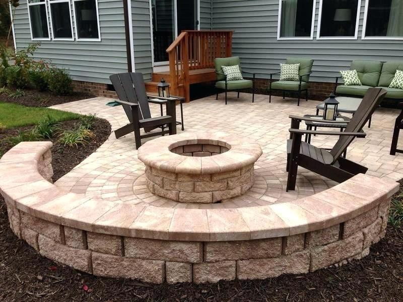 Built In Fire Pit Patio
 Fire Pit Wall Outdoor Stone Seating Patio Corner Designs