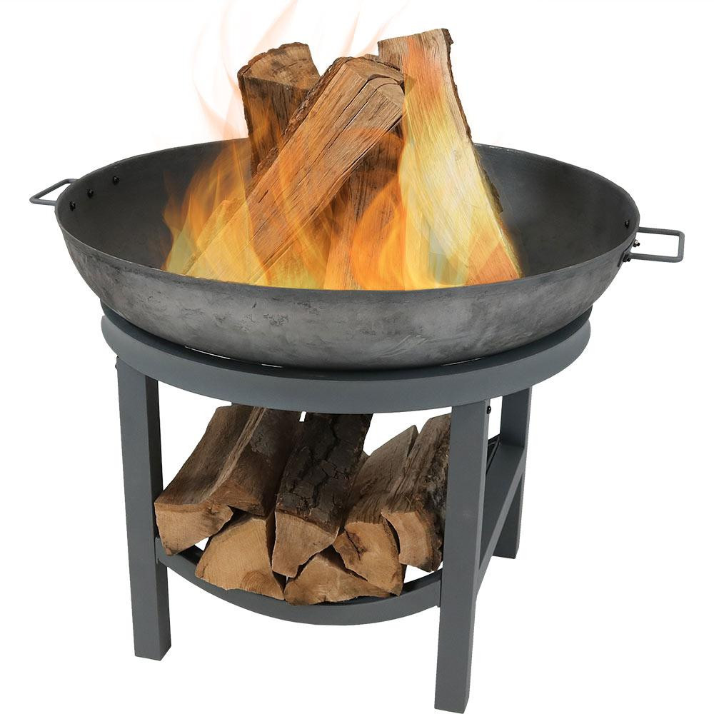 Cast Iron Firepit
 Sunnydaze Decor 35 in W x 24 in H Round Cast Iron Wood