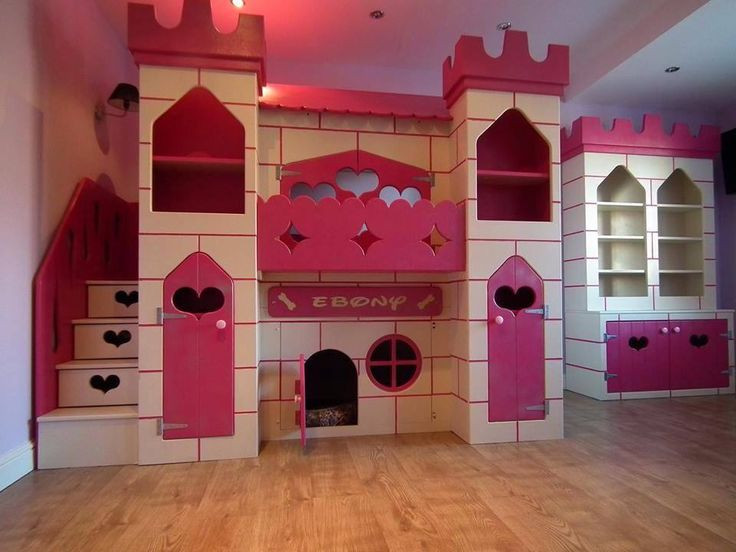 Castle Bedroom For Kids
 This gorgeous pink princess castle bed is truly unique