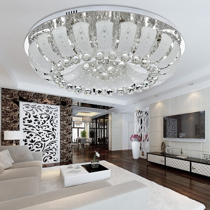 Ceiling Lamps For Living Room
 Round LED Crystal Ceiling Lights Simple Modern Living Room