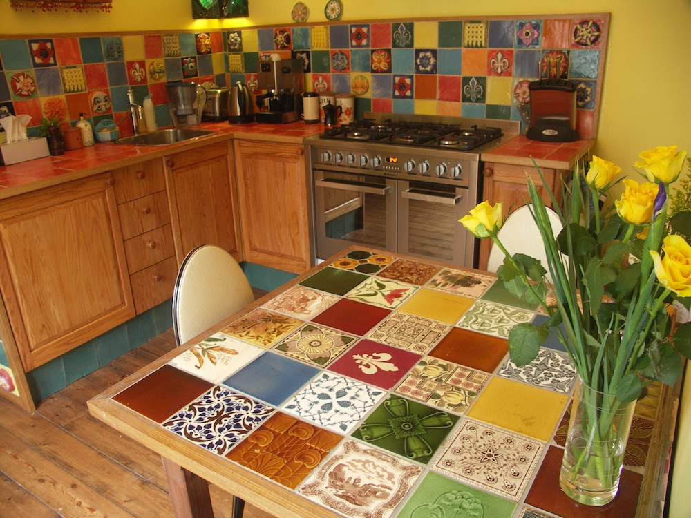 Ceramic Tile Kitchen Tables
 mercial Street Tiled Table – The Ceramic House