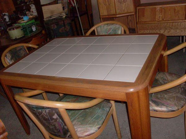 Ceramic Tile Kitchen Tables
 ceramic tile top kitchen table w 4 chairs 601 e