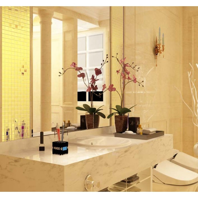 Ceramic Tiles For Bathroom
 Gold Porcelain Tiles Bathroom Wall Backsplash Glazed