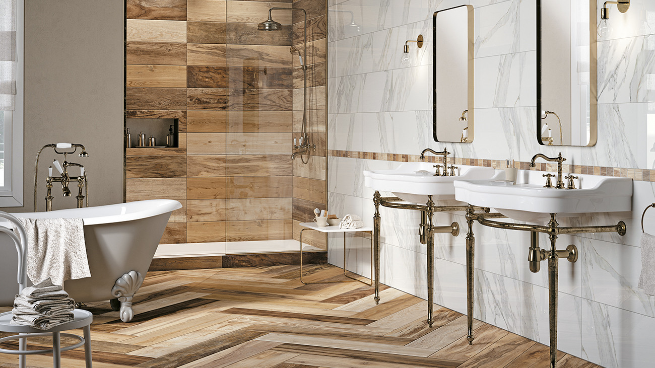Ceramic Tiles For Bathroom
 Choosing wood look porcelain tiles as a new option for