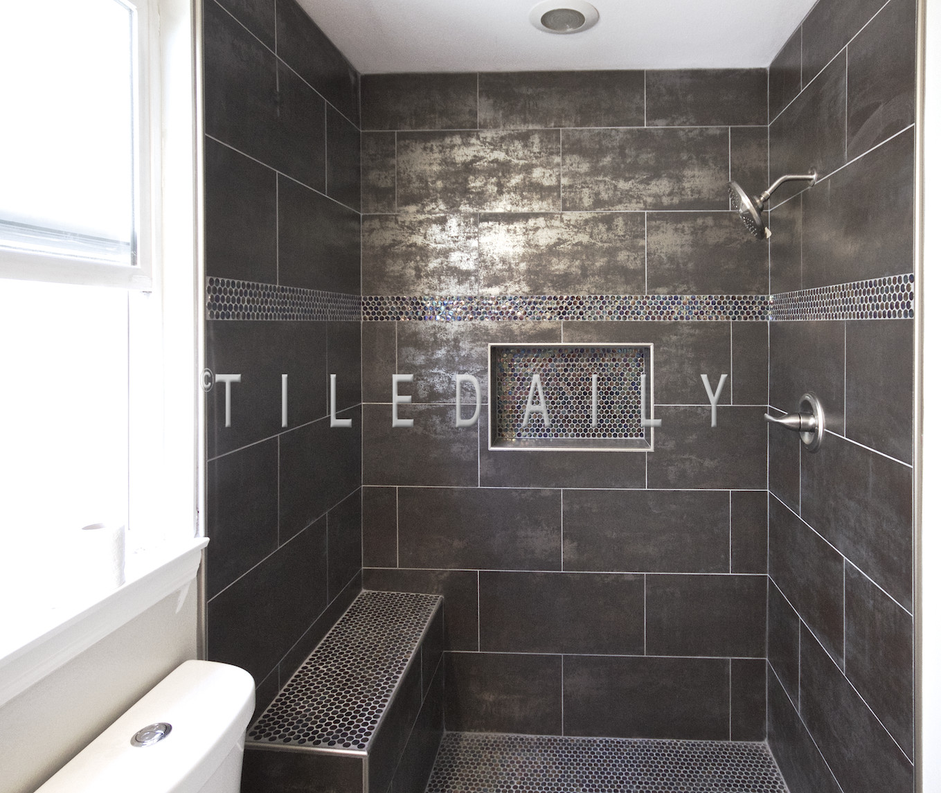 Ceramic Tiles For Bathroom
 Bathroom Install Metallic Iron Porcelain Tile – tiledaily
