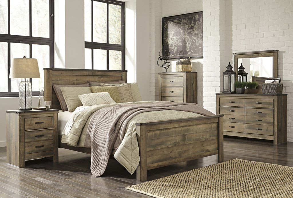 Cheap Rustic Bedroom Furniture Sets
 Ashley Furniture Trinell Queen 6 Piece Bedroom Set