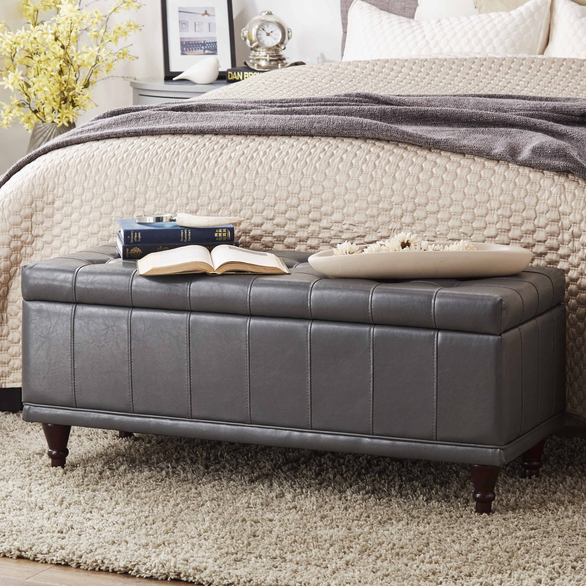 Chelsea Storage Bench
 Chelsea Lane Lift Up Faux Leather Storage Bench Multiple