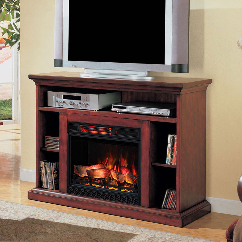 Cherry Electric Fireplace
 Beverly 23" Premium Cherry Media Console Electric
