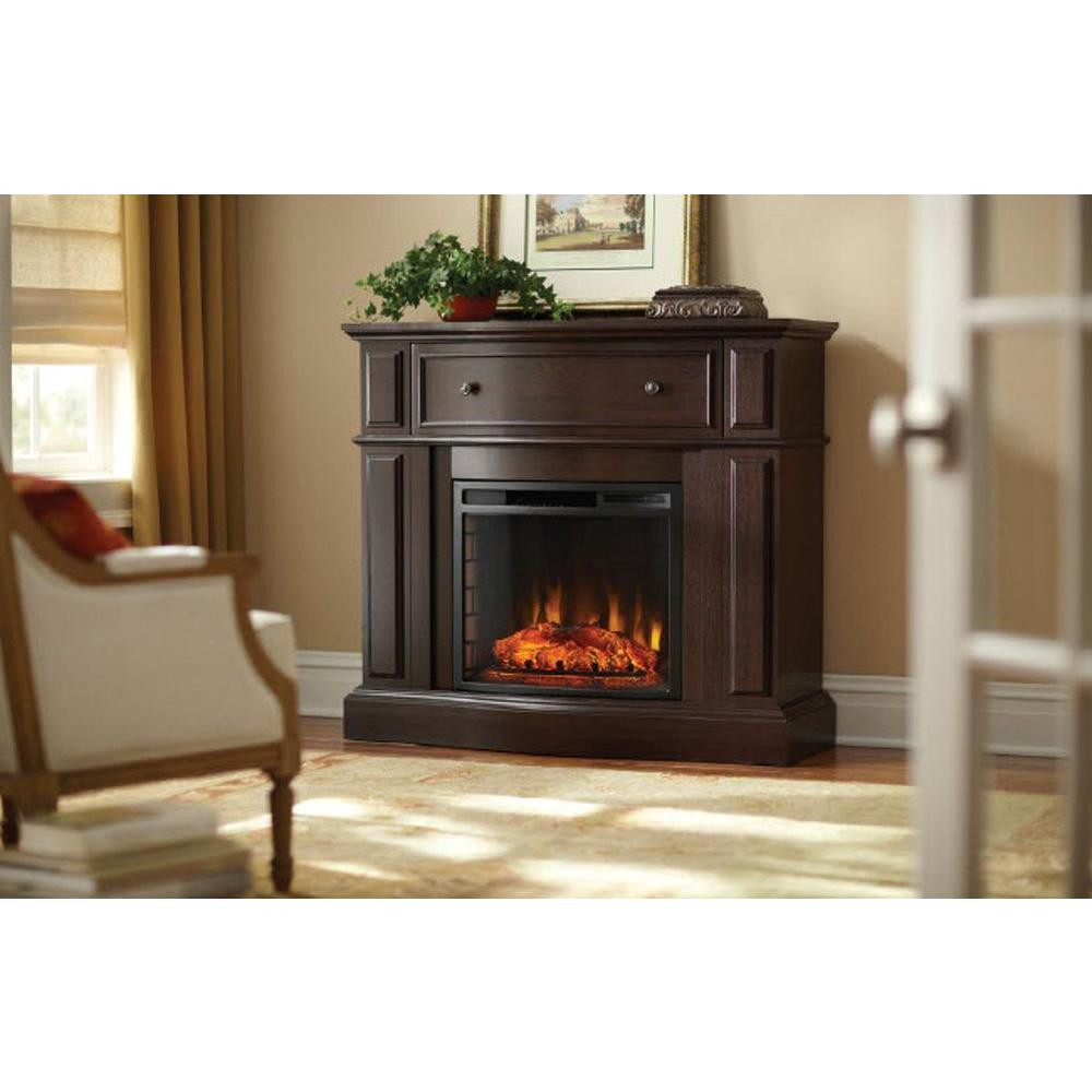Cherry Electric Fireplace
 Home Decorators Collection Ludlow 44 in Media Console