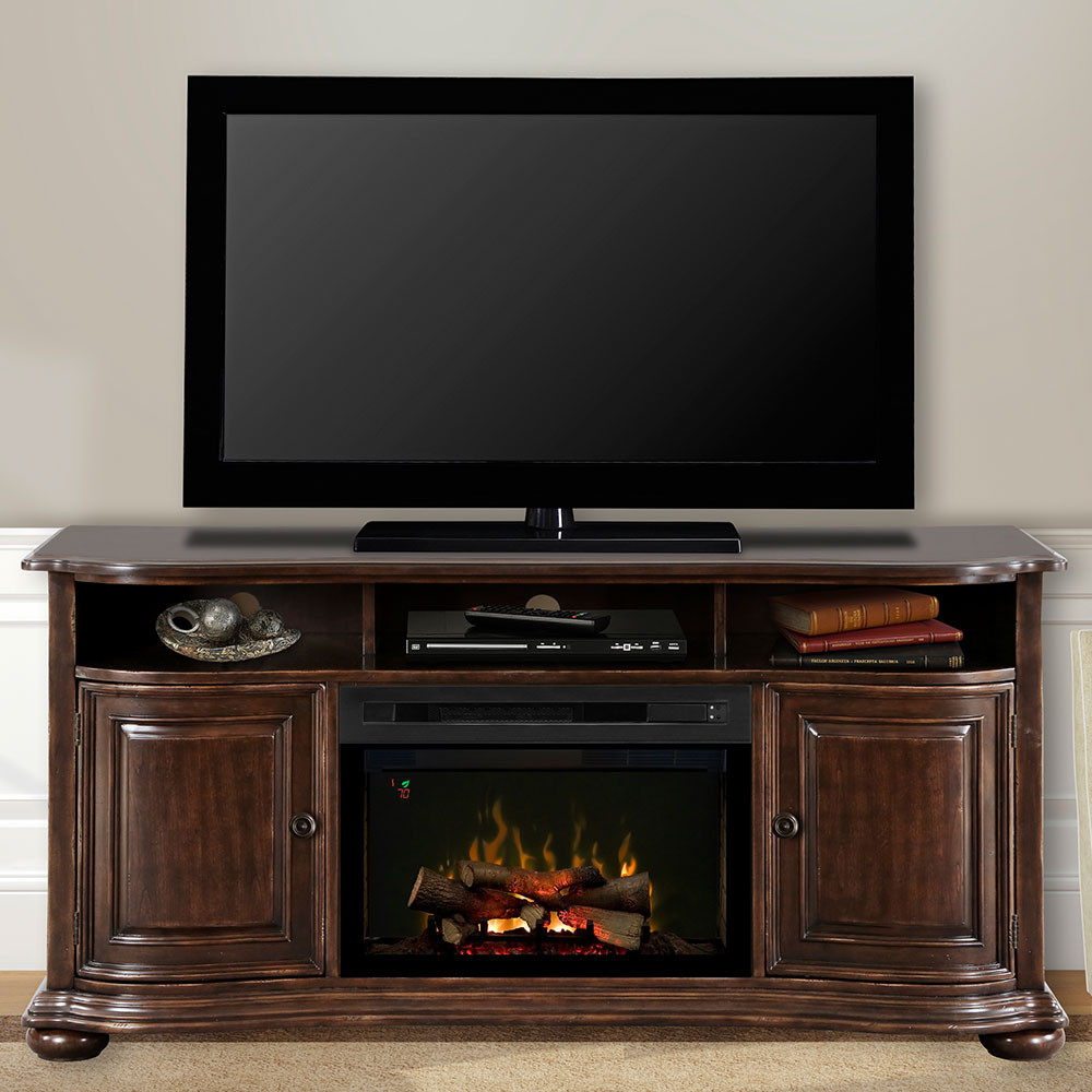 Cherry Electric Fireplace
 Henderson Distressed Cherry Electric Fireplace Logs