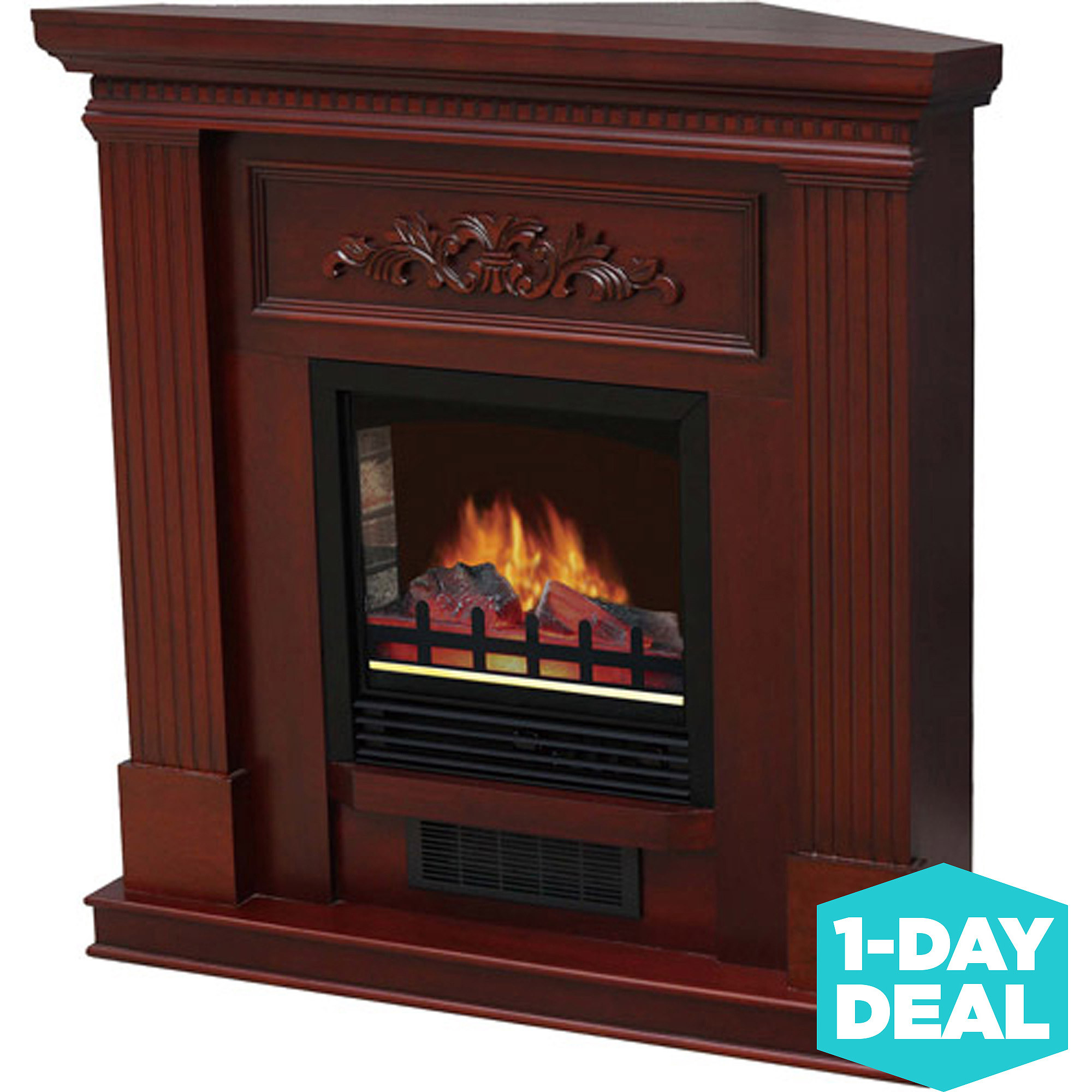 Cherry Electric Fireplace
 Electric Fireplace with 38" Mantle Dark Cherry