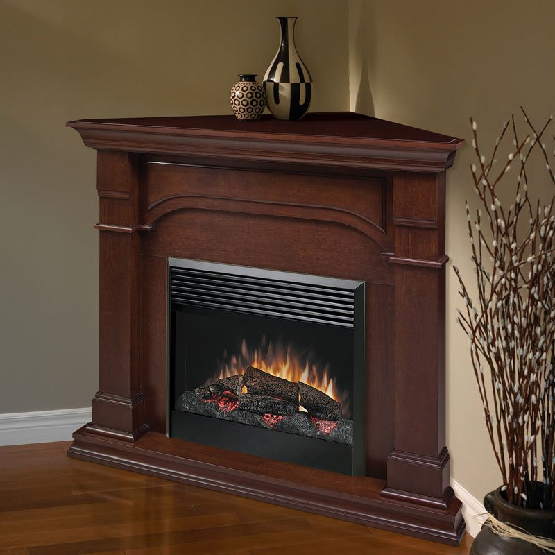 Cherry Electric Fireplace
 Dimplex Oxford Cherry Corner Electric Fireplace at Hayneedle