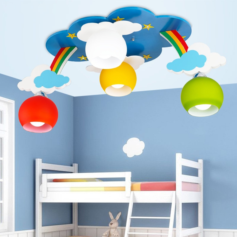 Child Bedroom Light
 Kids Bedroom Cartoon Surface Mounted Ceiling Lights Modern