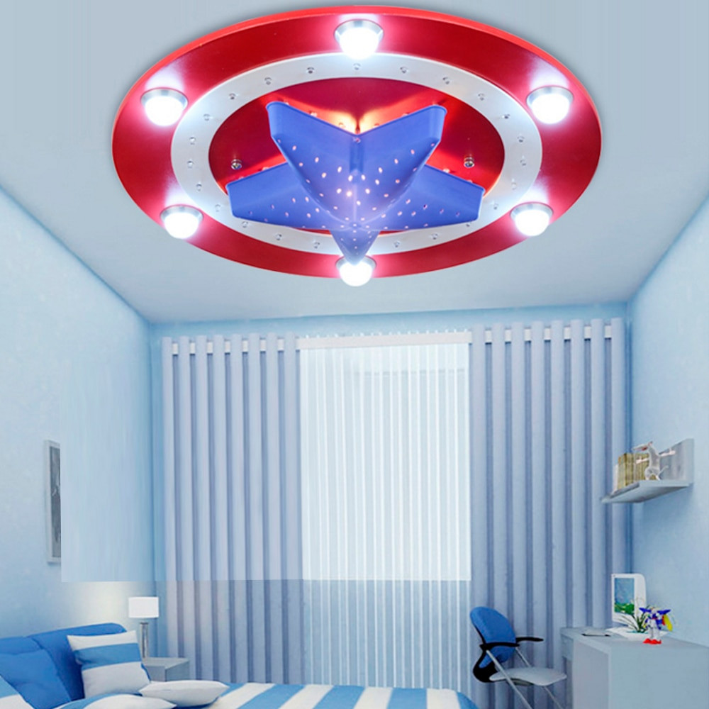 Child Bedroom Lights
 Kid s Room Lighting Captain America Ceiling Lights Child