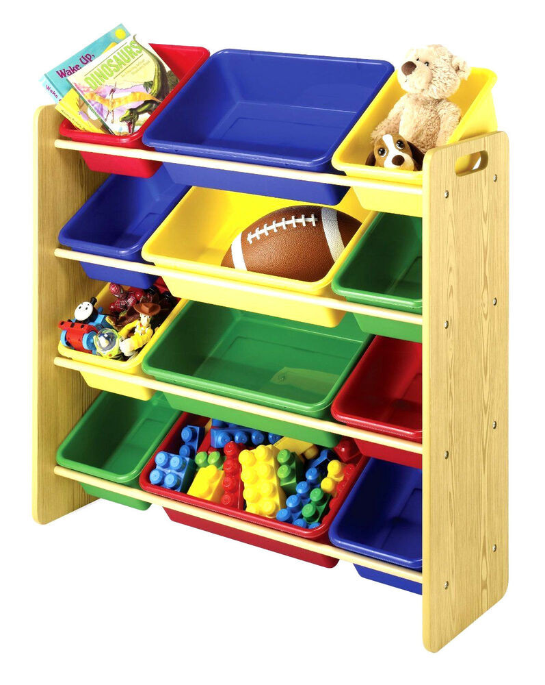 Child Storage Bins
 Childrens Storage 12 Bin Toy Shelf Rack Kids Removable