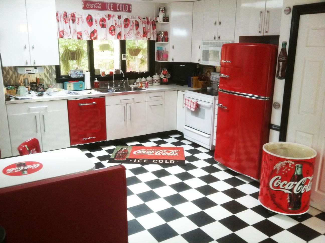 Coca Cola Kitchen Curtains
 Ultimate kitchen featuring Big Chill appliances
