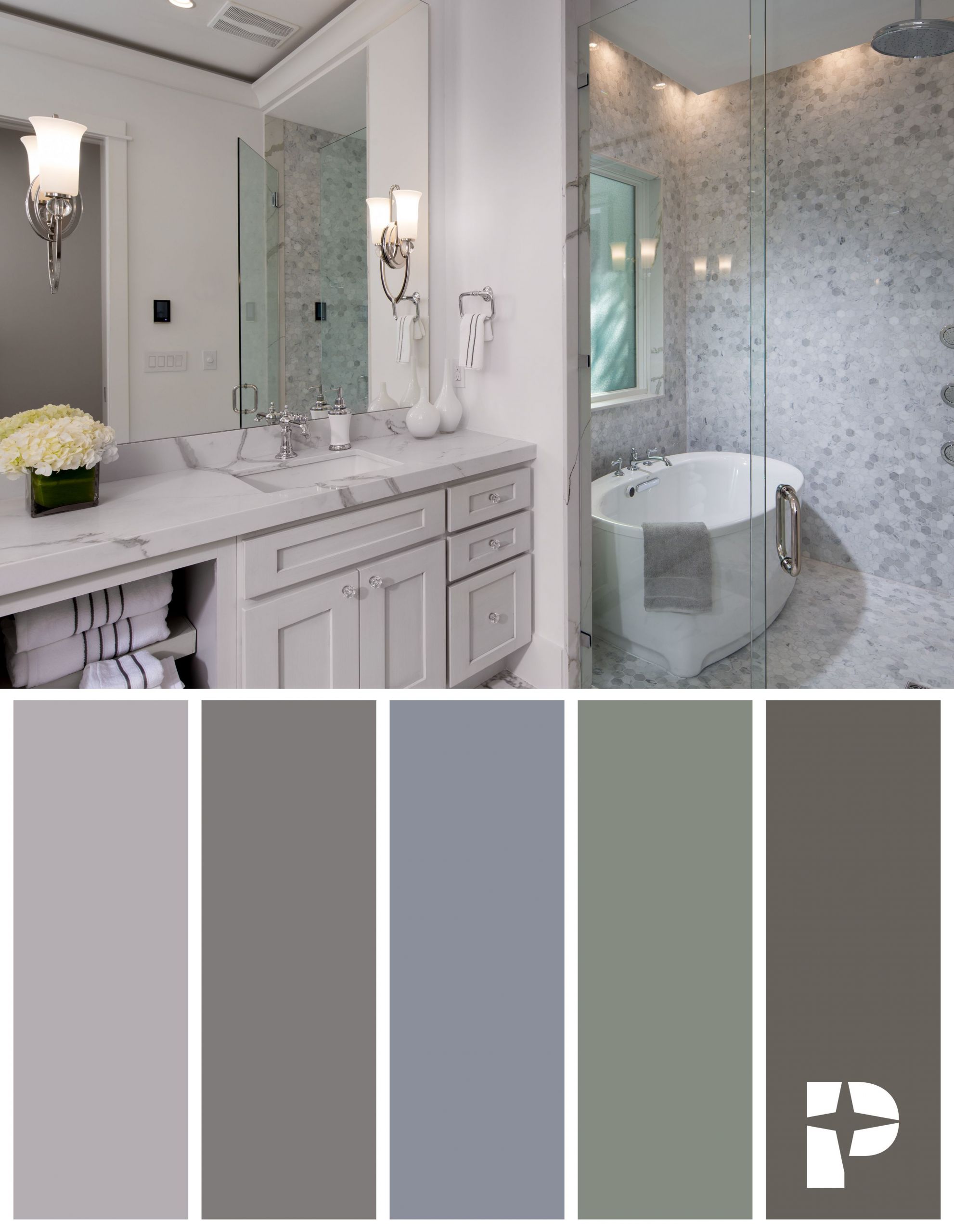 Cool Bathroom Colors
 Looking for a cool calming color palette for your