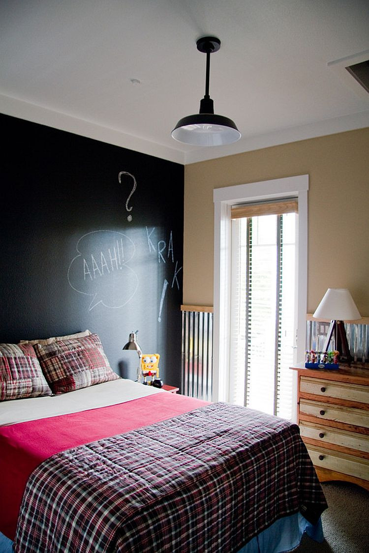 Cool Bedroom Lights
 35 Bedrooms That Revel in the Beauty of Chalkboard Paint