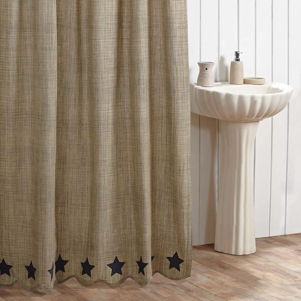 Country Bathroom Shower Curtains
 Shower Curtain Vincent 72x72 Cotton Primitive Country