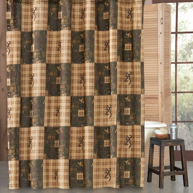 Country Bathroom Shower Curtains
 Browning Country Shower Curtain