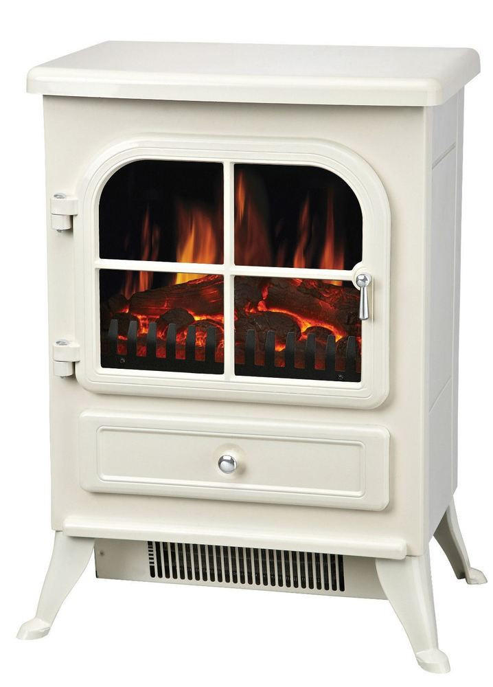 Cream Electric Fireplace
 MANOR FIREPLACE CREAM WHITE VISTA BUILT IN FAN HEATER