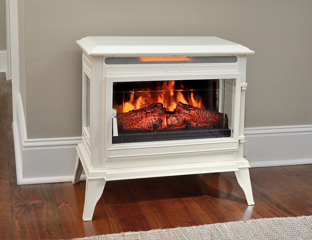 Cream Electric Fireplace
 fort Smart Jackson Cream Freestanding Infrared Stove