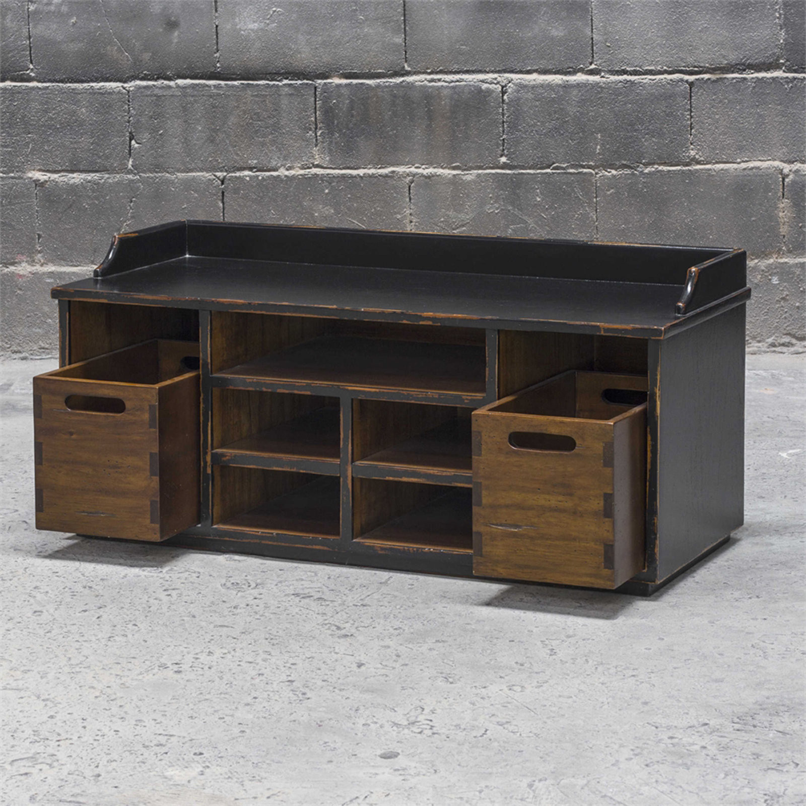 Cubby Storage Bench
 Rustic Wood Cubby Bench Shades of Light