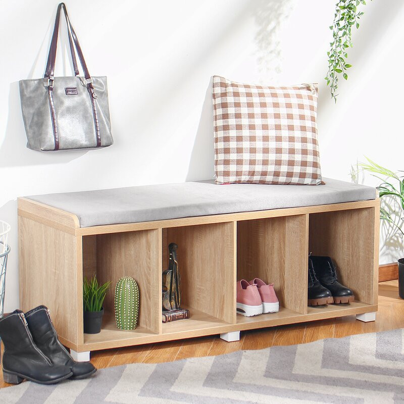 Cubby Storage Bench
 Latitude Run Bebe Upholstered Cubby Storage Bench