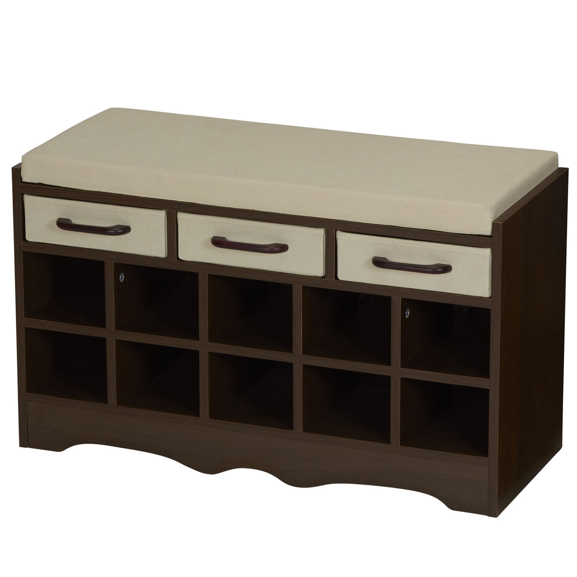 Cubby Storage Bench
 Household Essentials Entryway Storage Bench with Shoe