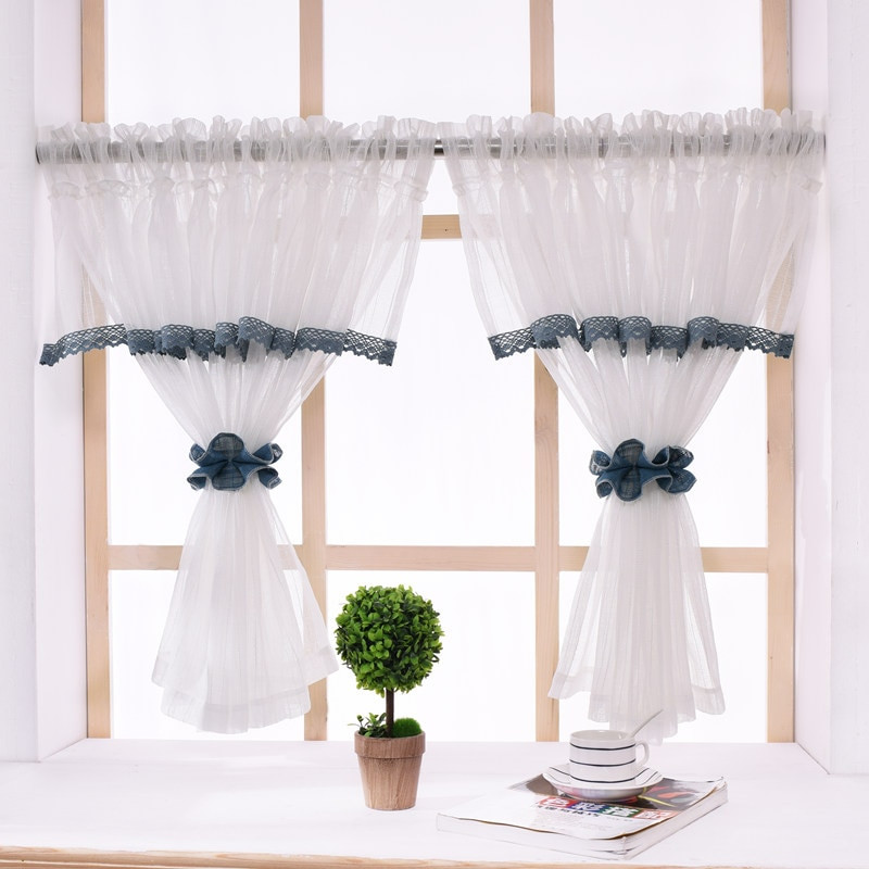 Curtains For Kitchen
 RZCortinas Pastoral Kitchen Curtains With Elegant Valance