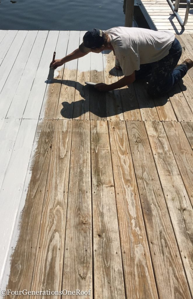 Deck And Dock Paint
 Our Newly Painted Dock makeover Four Generations e Roof