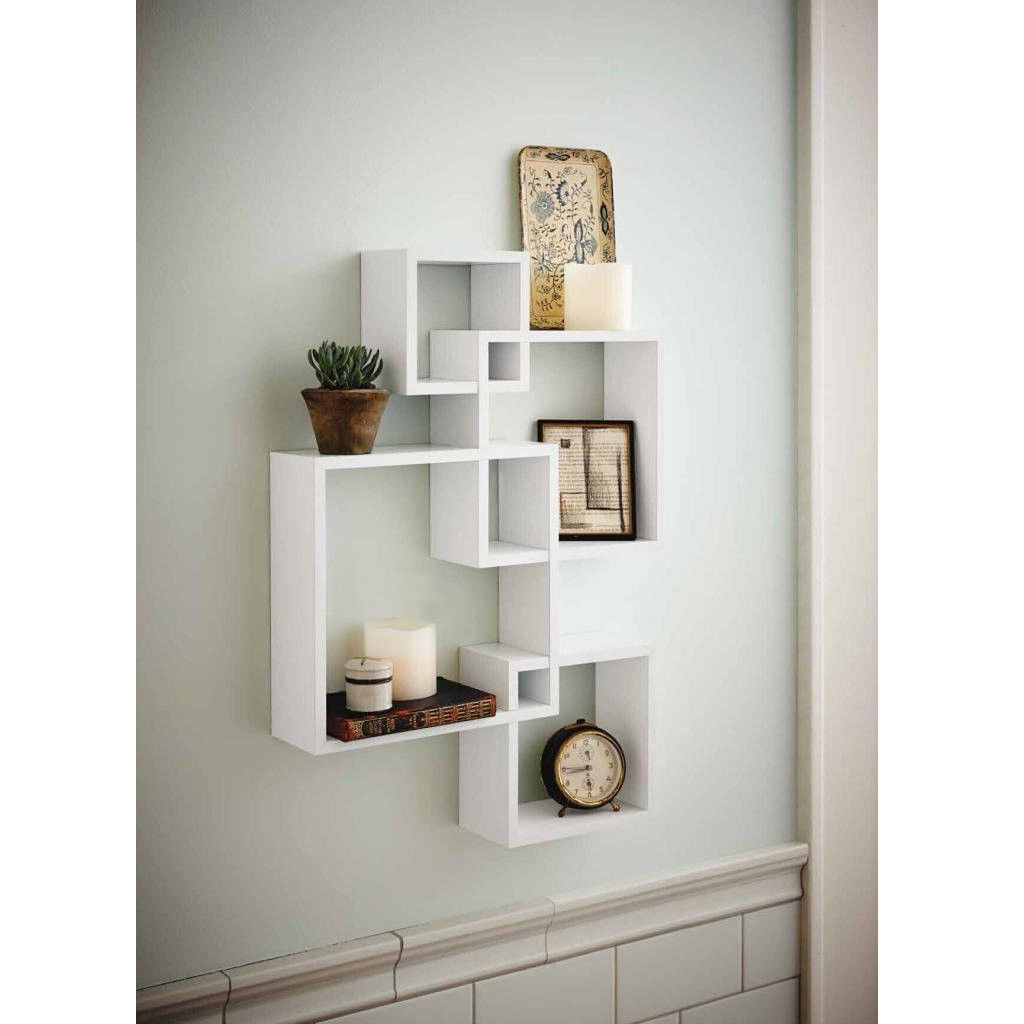 Decorative Bathroom Shelves
 Zimtown Set of 4 Decorative Wood Floating Wall Shelf