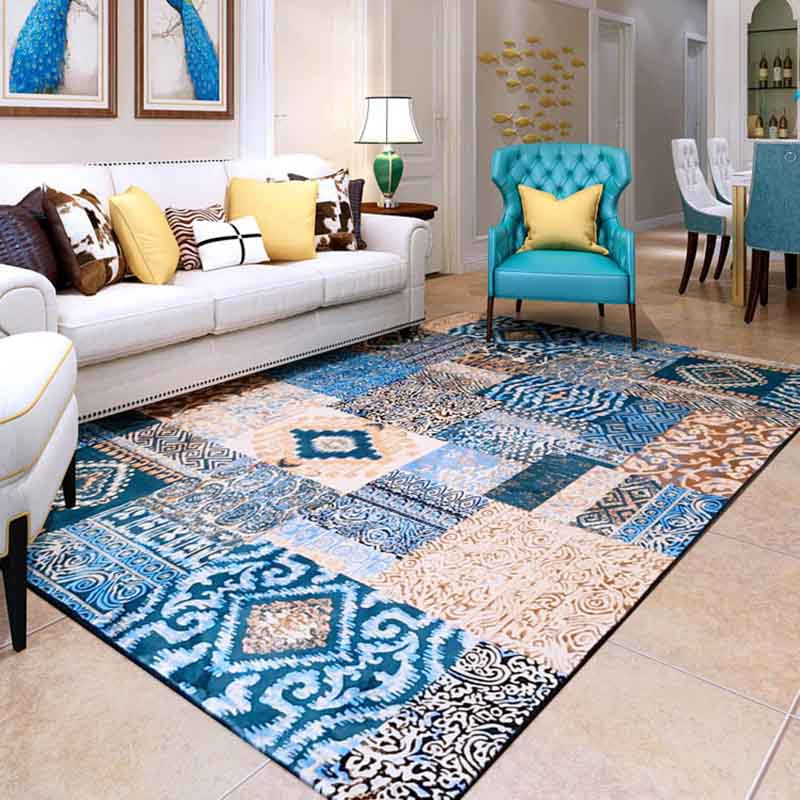 Decorative Rugs For Living Room
 WINLIFE Mediterranean Style Home Carpets Area Rugs