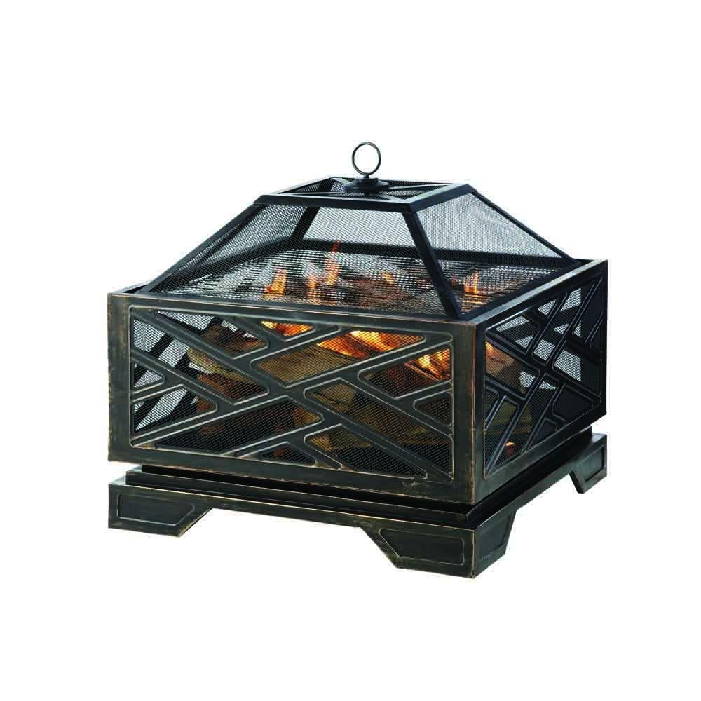 Deep Bowl Firepit
 Pleasant Hearth Martin 26 in Square Deep Bowl Steel Fire