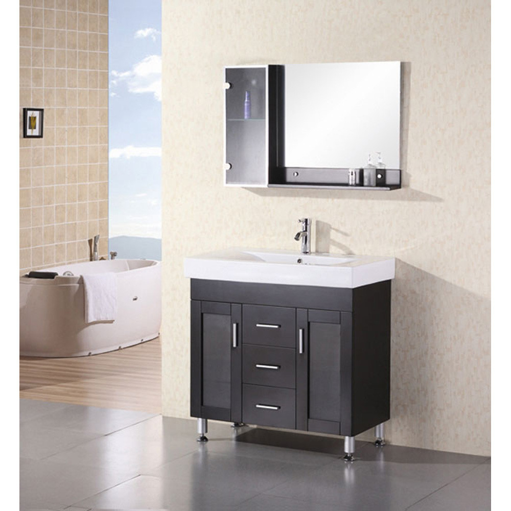 Designer Bathroom Vanities
 Design Element Milan 36" Bathroom Vanity Espresso
