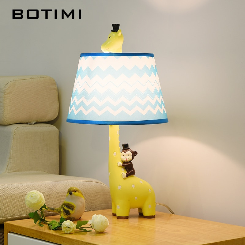 Desk Lamps For Kids Rooms
 BOTIMI Cartoon Table Lamp With Fabric Lampshade For