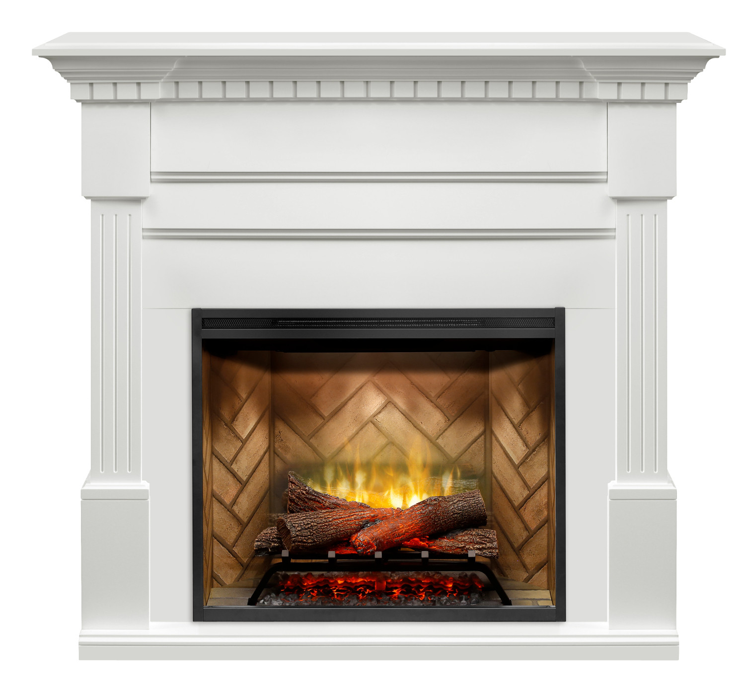 Dimplex White Electric Fireplace
 Dimplex Christina White Mantel with 30″ RBF30 Revillusion