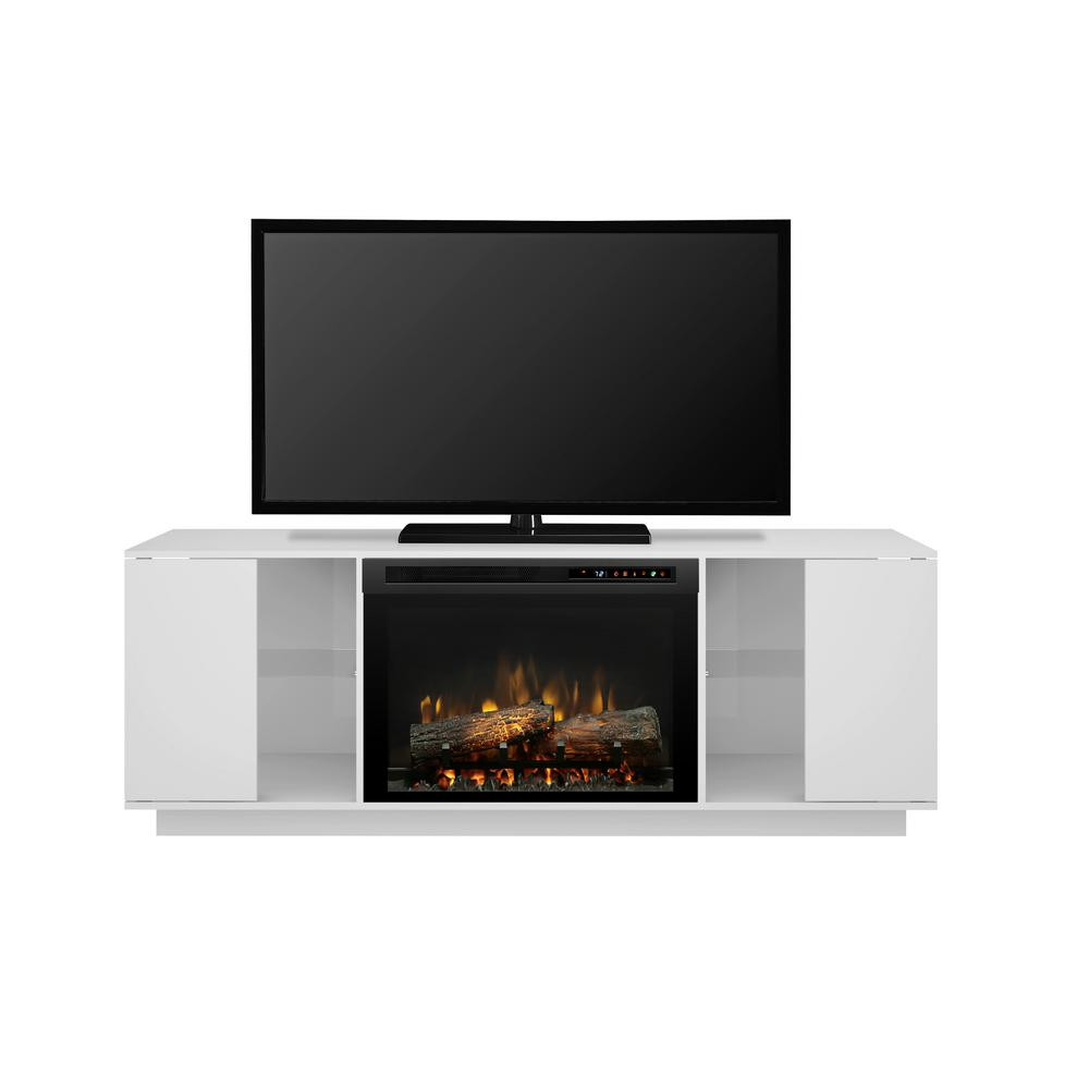 Dimplex White Electric Fireplace
 Dimplex Flex Lex 64 in Freestanding Media Console