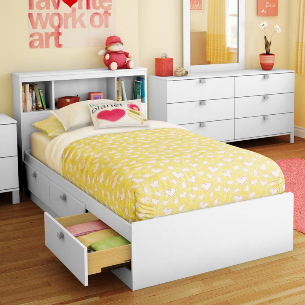 Discount Kids Bedroom Sets
 Sparkling Bookcase Storage Platform Bed