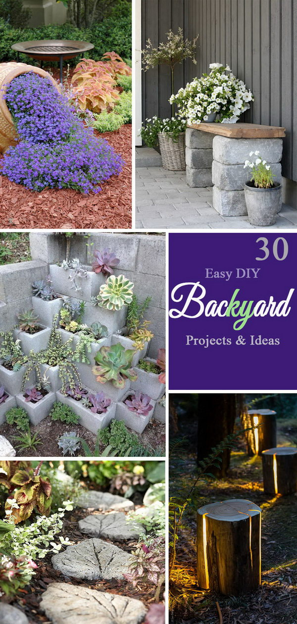 Diy Backyard Designs
 30 Easy DIY Backyard Projects & Ideas 2017