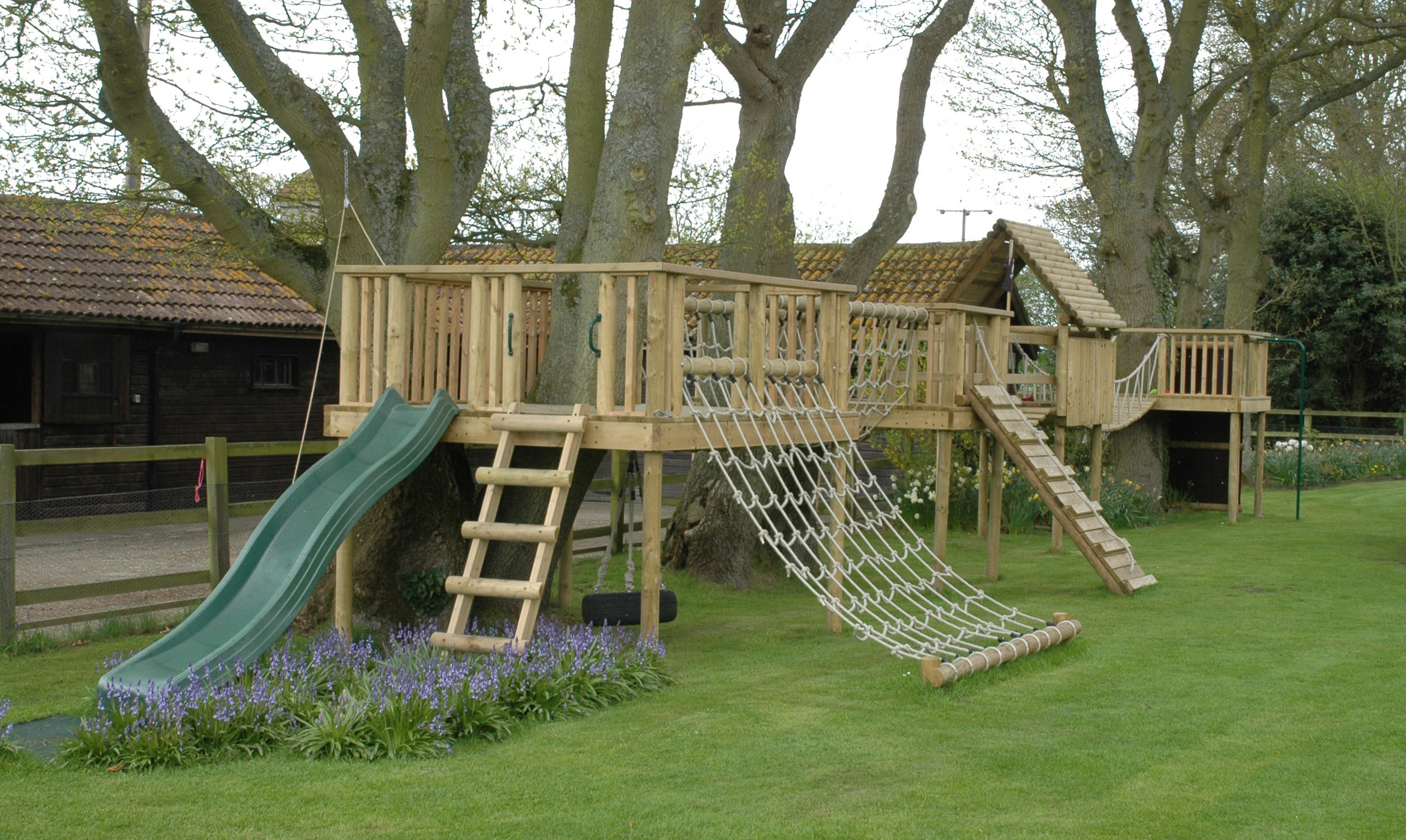 Diy Backyard Fort
 Outdoor Play with Wooden Climbing Frames