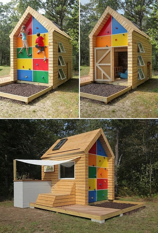 Diy Backyard Fort
 Childrens outdoor playhouse plans free Plans DIY How to