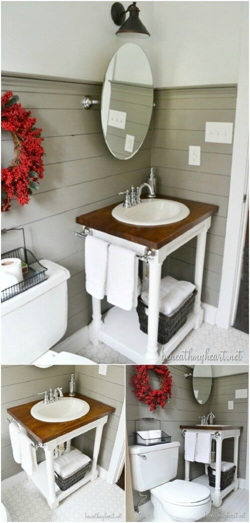 Diy Bathroom Vanity
 20 Gorgeous DIY Bathroom Vanities to Beautify Your Beauty