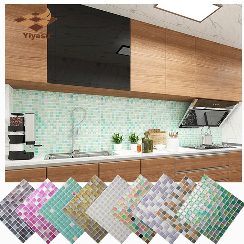 Diy Bathroom Wall Tile
 DIY Self Adhesive Mosaic Tile Backsplash Wall Sticker