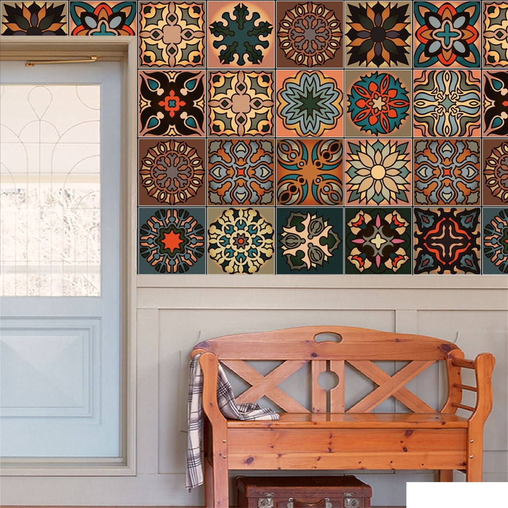 Diy Bathroom Wall Tile
 Moroccan Style DIY Mosaic Wall Tiles Stickers Waist Line