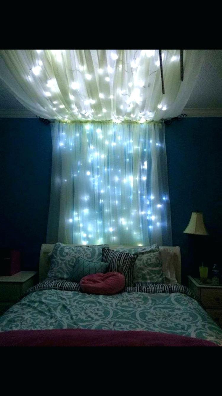 Diy Bedroom Canopy With Lights
 Fairy Light Bed Canopy Bedroom Decor With Lights U
